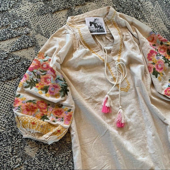 Shop Fig Tops - New Cleo Boho Gypsy Tassel Tunic Dress Top